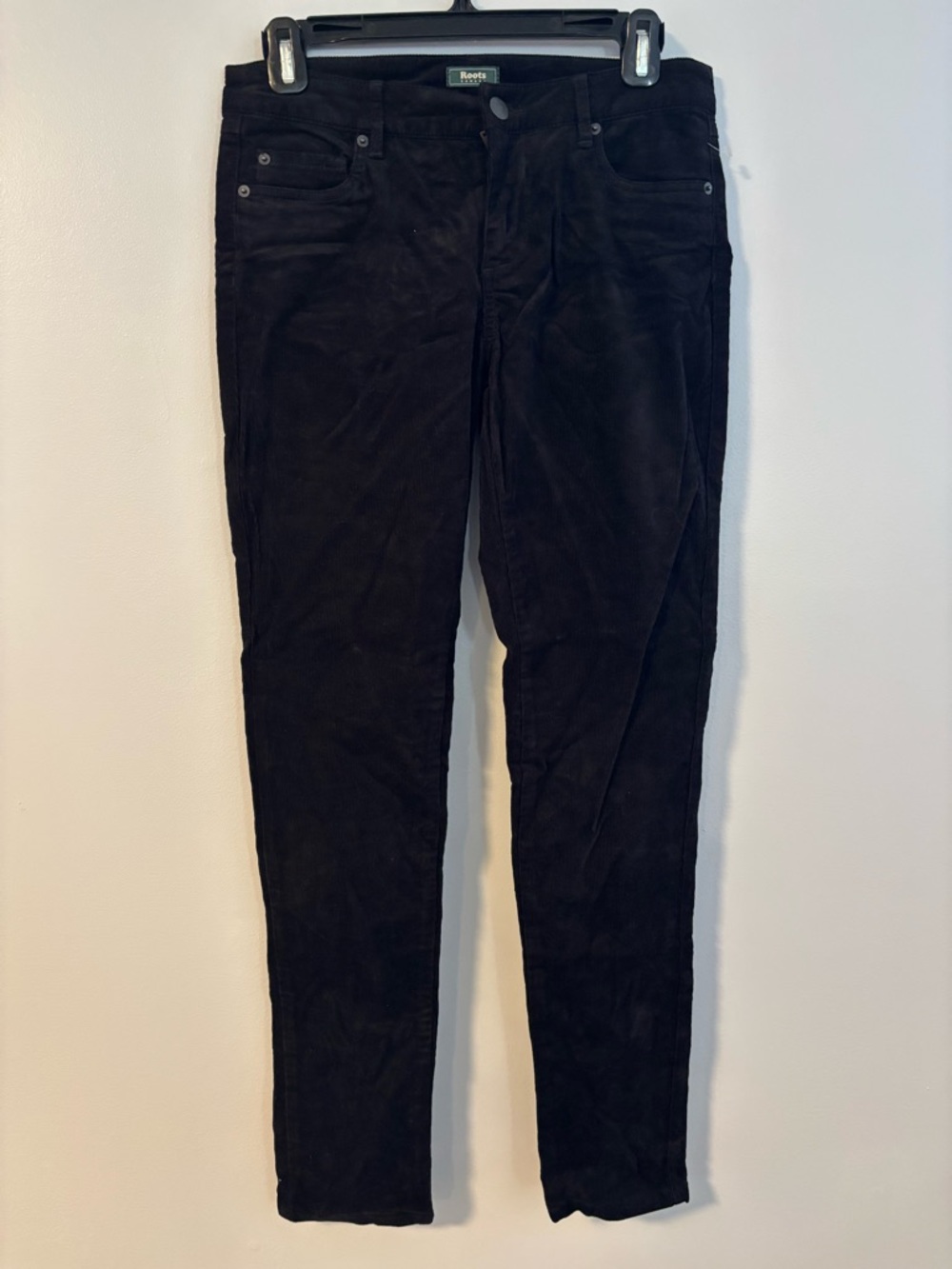 Roots Black Corduroy Pants 160/66A Size 26